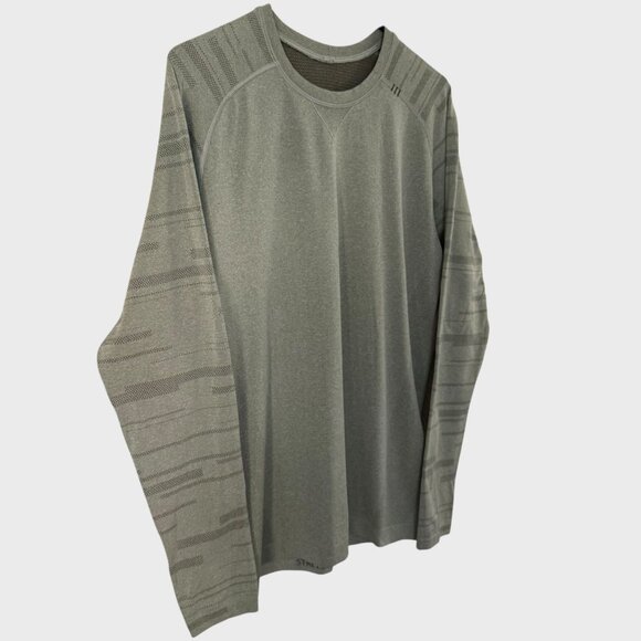 Lululemon Metal Vent Tech Long-Sleeve Shirt Green Men's Medium Casual Activewear - Picture 3 of 12